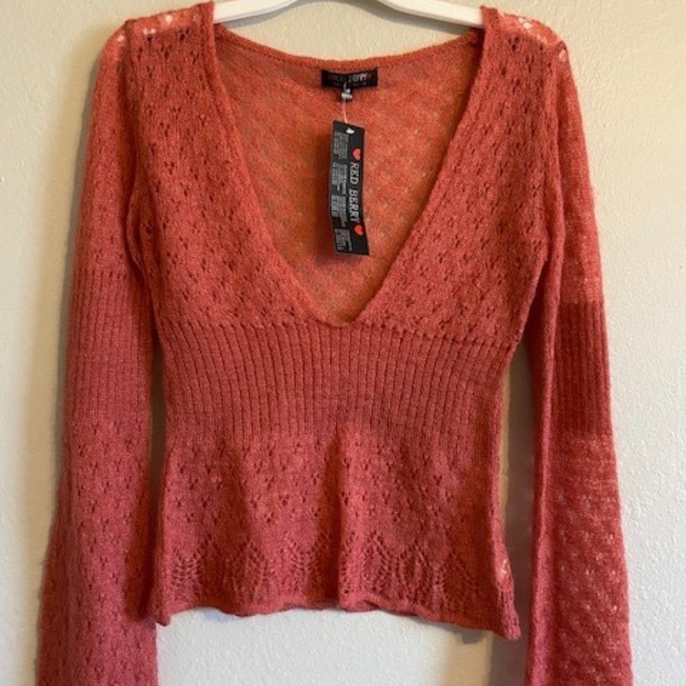 Red Berry (Med) Sweater - Pink
